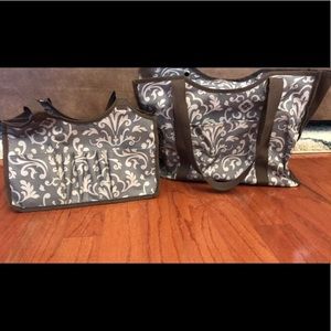 Thirty-One Gray Parisian Pop Bag Set